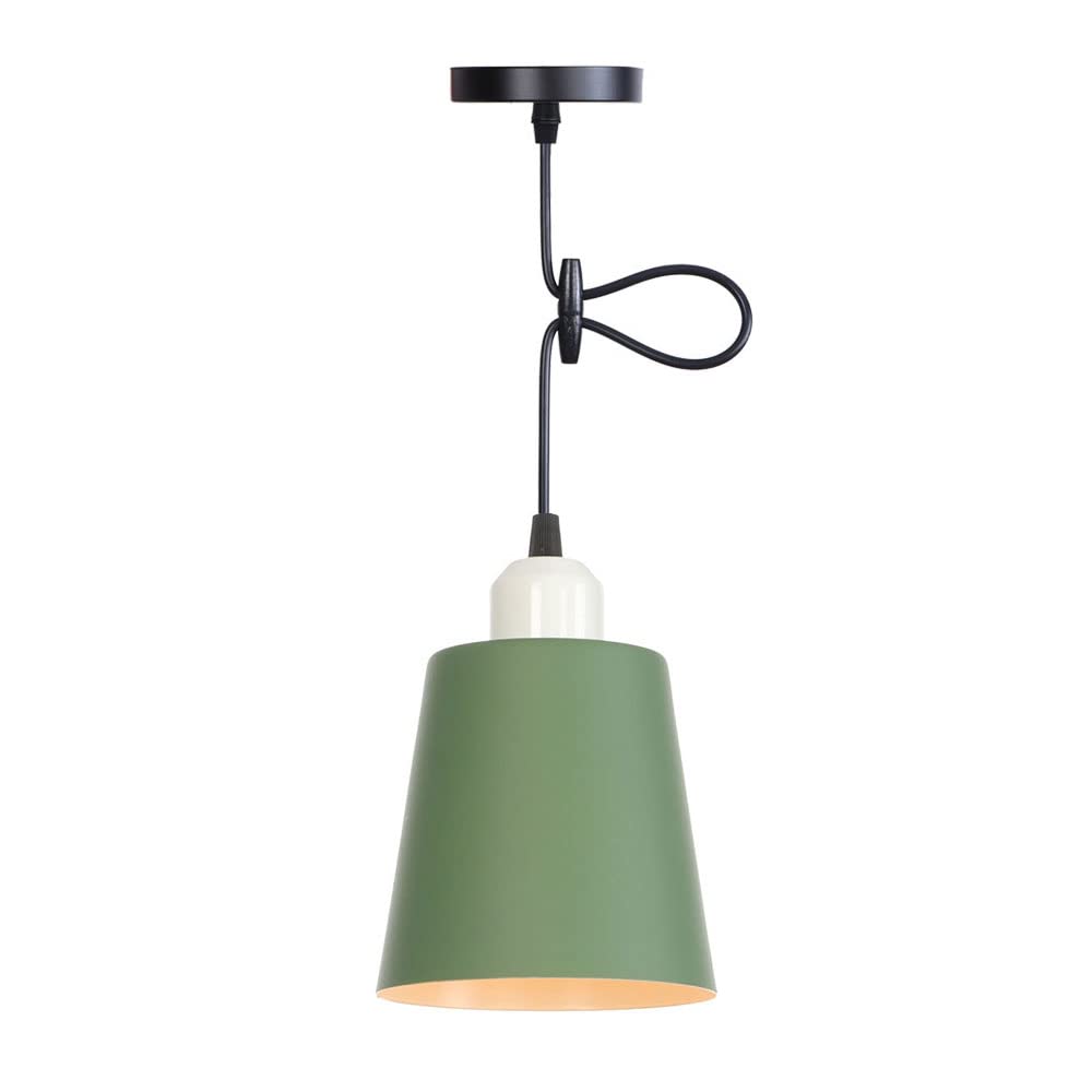 FYZDLAOR Mini Macaron Wrought Iron Decorative Hardwired Pendant Light,for Living Room Bedroom Restaurant Cafe Teahouse Bar Dining Room Club（E27）