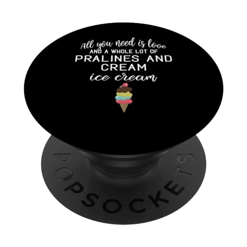 Gráfico de helado de chocolate y crema – Todo lo que necesitas es amor PopSockets PopGrip Intercambiable