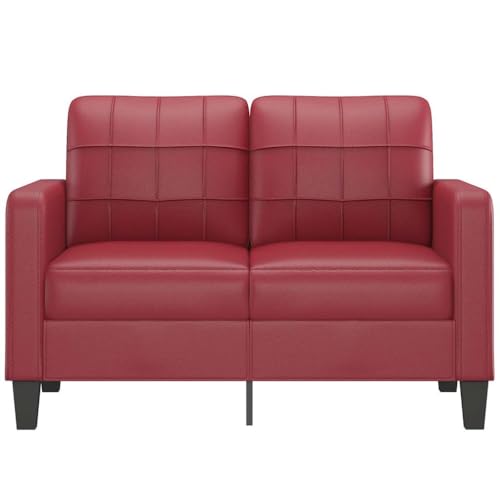 Versear Divano, Divani, Divano Ufficio, Divani Economici, Divano 2 Posti Rosso Vino 120 cm in Similpelle