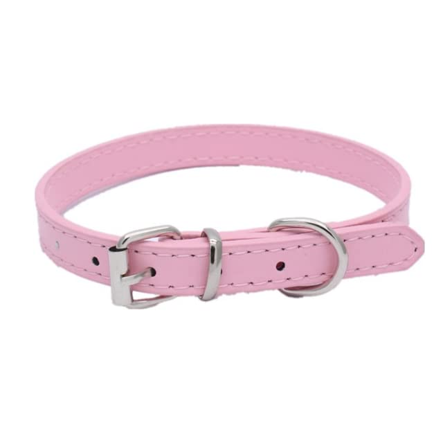 Alloy buckle leather dog collar cat collar size adjustable small and medium dog puppy collar dog supplies