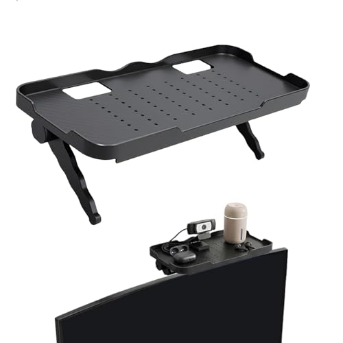 Etagere pour Decodeur, étagère supérieure Tv, Etagere Tv avec Bords Relevés, Comprend Des Trous d'Aération et Des Trous d'Accès pour Les Câblesf, pour...