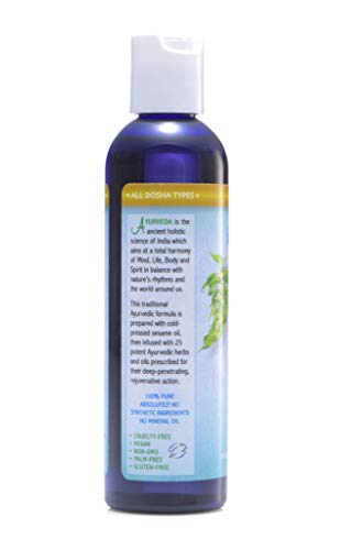 Auromere Ayurvedic Massage Oil - Vegan, Cruelty Free, Natural, Non GMO, with Cold-Pressed Sesame Oil Infused with 25 Herbal Extracts (4 fl oz), 1 Pack - Image 3