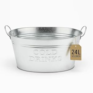 BigDean Zinkwanne Groß XXL 24 Liter