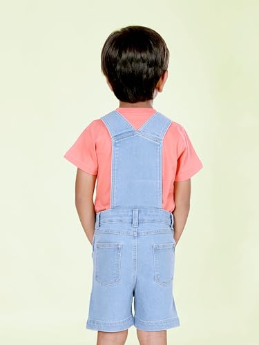 Image of KiddoPanti Boys Denim Dungaree Shorts