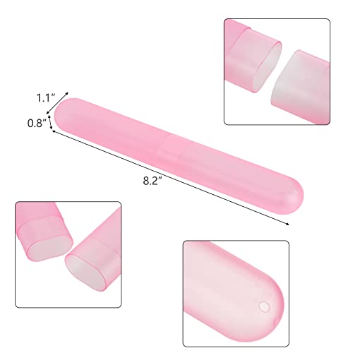 Hedume 35 Pieces Travel Toothbrush Case, 7 Colors Portable Plastic Dust-Proof Breathable Toothbrush Holder For Travel thumb #2