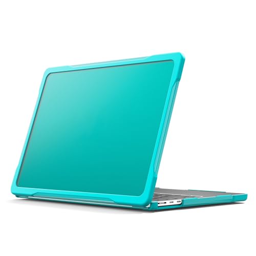 Coque MacBook Air 13.6 M3 A3113 A2681 double couche bleu clair
