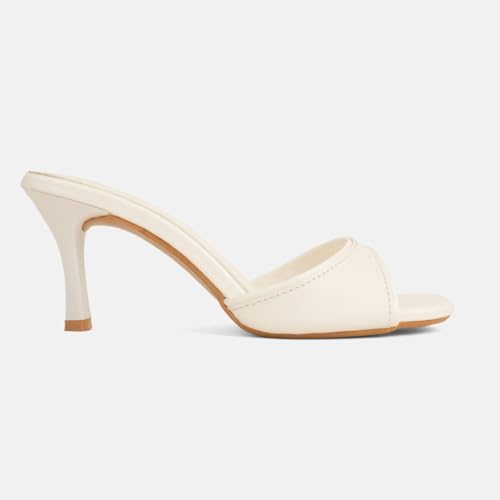 Image of DROP BOLD OPEN TOE SLIM HEELS FOR WOMEN