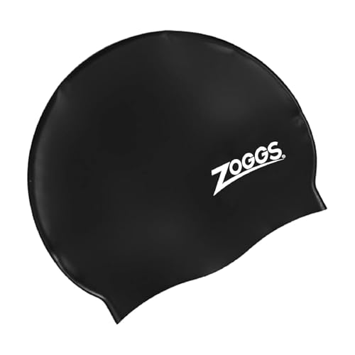 Zoggs Gorro de natación, Adultos Unisex, Negro, Talla única