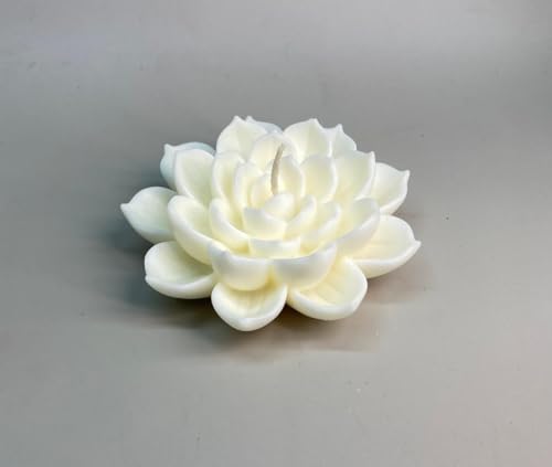 La Mejor Recopilación de Velas flotantes más recomendados. 47 VelasArt Vela Flotante Aromática en Forma de Flor de Loto, Artesanales, Paquete de 6 Piezas (beige)