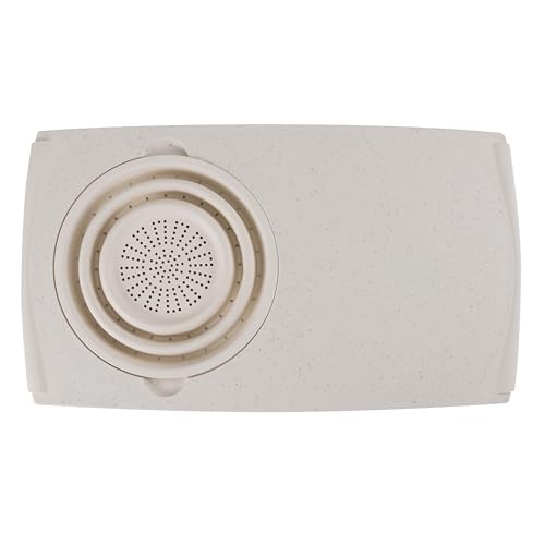 Dexas Over the Sink PolyFiber Flax Cutting Board with Collapsible Colander Strainer, 11.5 x 20', Cream