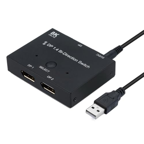 Adaptador DisplayPort 8K para alternar entre ordenador de trabajo y portátil