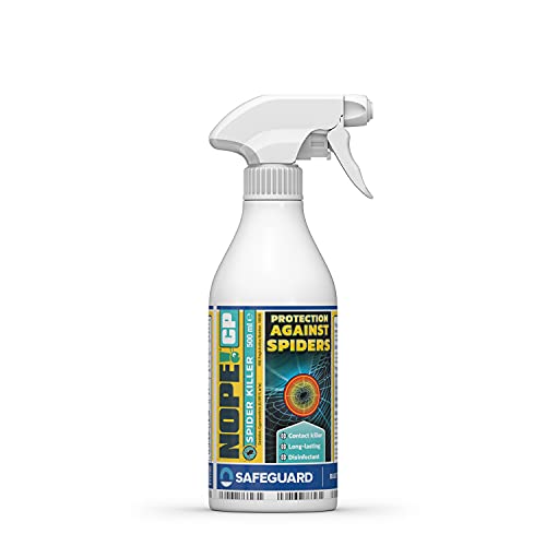 NOPE! Spider Killer Spray Repellent - Contact Killer. for All Types of Spiders. Residual Action, Odourless, Non-Staining for Indoor and Outdoor Use. 500ml