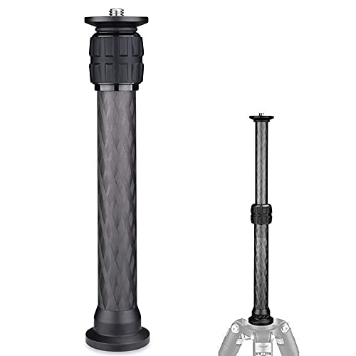 FOTOBETTER Rallonge en Fibre de Carbonne de trépied,trépied Tube d'extension pôle d'extension Tige d'extension Colonne Centrale à 2 Sections pour Trépied/Stabilisateur/Gimbals Cover