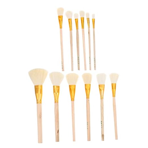EXCEART 12 Uds Marcador Fluorescente Tiza De Agua De Lana Juego De Pinceles Dorados Cepillo De Lana Pincel De Hoja De Oro Plantillas De Pintura para Pinceles De Lona Pinceles De Colores