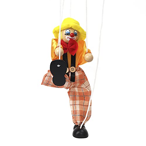 Miocloth EDUY200K Fun Wooden Clown Marionette Pull String Puppet Vintage Toy thumb #4