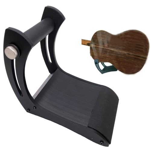 TUOREN Classical Guitar Support Professional Guitar Rest Support Guitar Foot Stool Adjustable Classical Guitar Lifter Guitar Leg Rest Bracket for Classical Guitarists Black