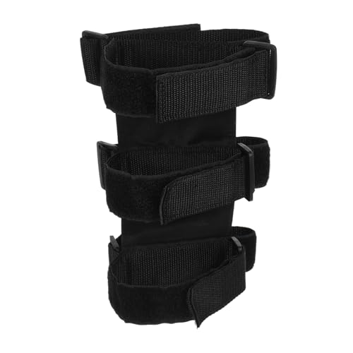 OUNONA 調節可能な耐久ポリエステル製消火器ストラップブラケット 車用兼家用 固定ホルダー 厚手ナイロンメッシュベルト付 ブラック