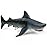 EOIVSH 11 Inch Large Tiger Shark Toy, Plastic Ocean Animal Figurine Realistic Sea Creature Figure, Educational Toy Great for Bath, Pool, Cake Topper, Party Favor