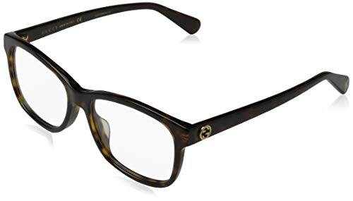 Preisvergleich Produktbild Gucci Unisex Erwachsene GG0374O-002-55 Brillengestell, Dunkel Havana, 55