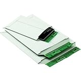 Lot de 100 enveloppes d'expédition en carton - 309 x 447 x 30 mm - Avec bande adhésive - Blanches