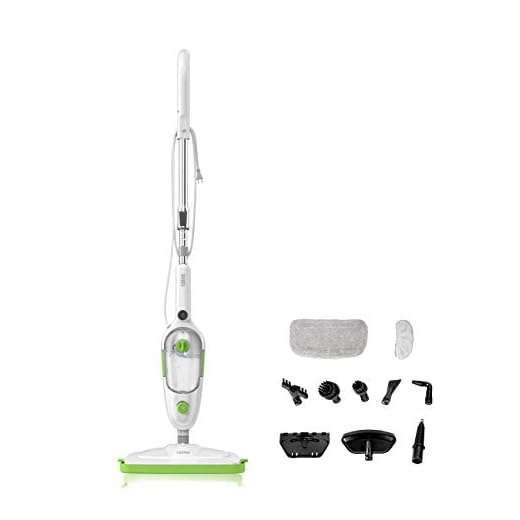 TOPPIN Steam Mop - 10 in 1 Detachable Handheld Steam Cleaner with 2 Pads, Adjustable Steam Level, 23ft Power Cord, and 450ml Water Tank for Hardwood Floor, Carpet, Tile, Laminate, Marble, etc