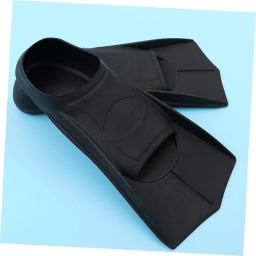 Luxshiny Aletas Cortas de Entrenamiento para Buceo de Silicona Talón Abierto Snorkel Flippers Negro XL 45-47 para Adultos Hombre miniatura 7