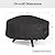 SUNCREAT Round Fire Pit Cover - Heavy Duty Polyester with PVC Coating Material, 100% Weather Resistant and Waterproof, Fits 34-36 inch fire Pit, Black