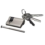 Shophubio 45 mm zylindrischer Schließzylinder, Kupfer-Halbzylinderschloss 45 mm für Holztür, feuerbeständig, Durchgangstür, Messingschlossmechanismus mit 3 Schlüsseln