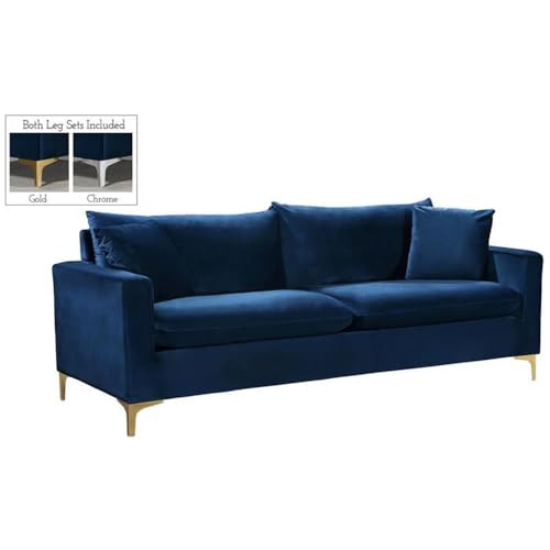 Velvet Navy Blue Sofa