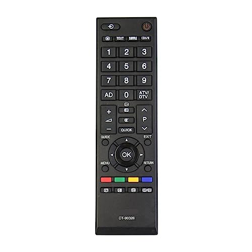 CT-90326 VINABTY Replace Remote Control Fit for Toshiba TV 32LV713B 40LV713B 32AV636DB 19AV616DB 22AV605PB 26AV605PB 32AV713B 19AV616DB 37RV635D 26AV615DB