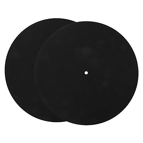 BESPORTBLE 2Pcs Felt Record Mat Turntable Mat for Vinyl Player Static Noise Reduction Smooth Sound Damping Protective Pad for Improved Audio Quality and Stability