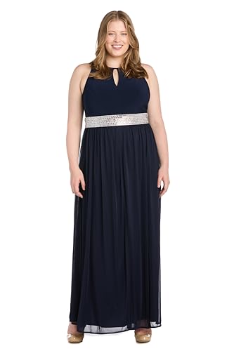 Image of Halter Maxi Dress W /Rhinestone Waist & Flowing Car Wash Skirt