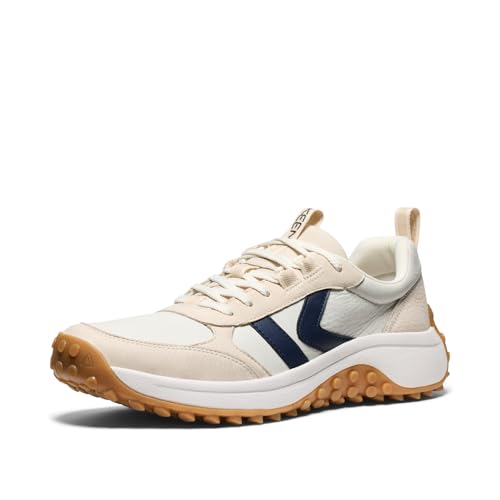 KEEN Ks86   Zapatos de piel para hombre, cómodos y duraderos, estilo retro, abedul/blanco estrella, 11.5