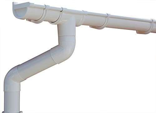 Dachrinnen/Regenrinnen Set | Pultdach (1 Dachseite) | GD16 | in 4 Farben! (Komplettes Set bis 3.50 m, Weiß) Dachrinnen/Regenrinnen Set | Pultdach (1 Dachseite) | GD16 | in 4 Farben! (Komplettes Set bis 3.50 m, Weiß)