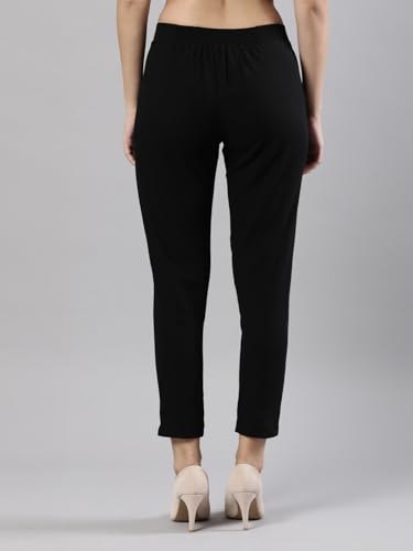 Image of Femmora Comfortable Fit Solid Straight Pant, Breathable Cotton Fabric with Side Zip Button Closure, for Women, Pack of 1