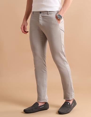 Image of U.S. Polo Assn. Men's Casual Trousers | Pique Knit - Regular Fit Chino Pants, Full Length, Stylish Men Trousers for Office & Regular Wear
