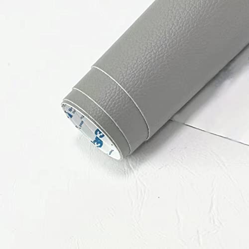 Parche de cuero ChangTsing gris de 100 x 120 cm en rollo autoadhesivo para restaurar sofás