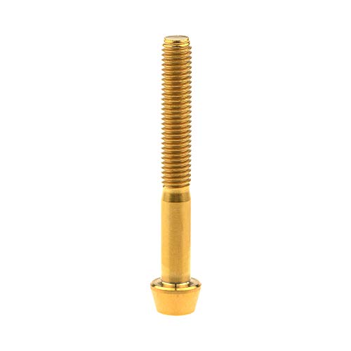 Image of Titanium Ti Bolt M5x9 16 18 20 25 30 35 40 45 50 55 60mm Tapered Head Screws Pack of 4 (M5x45mm, Gold)