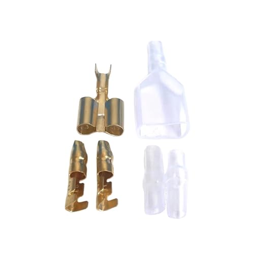 Conector crimpado 1:2 terminales de bala doble 4mm para instalar luces de coche 2