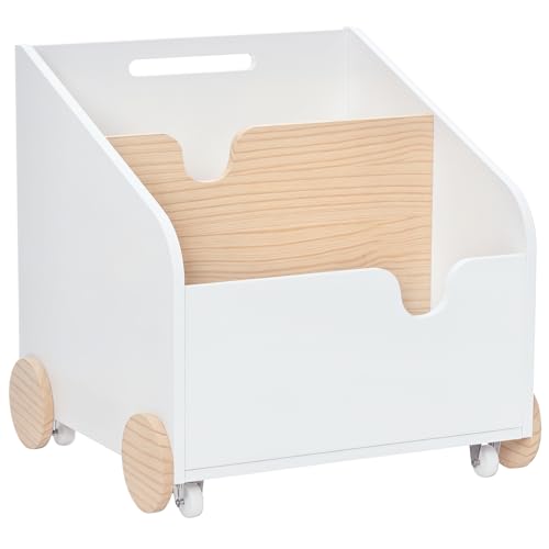 HOMCOM Caja de Almacenamiento de Madera
