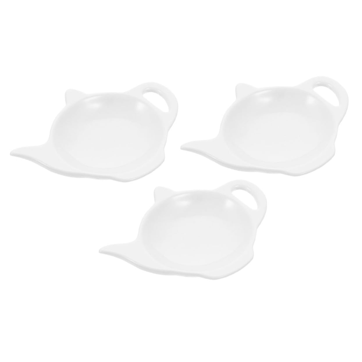 PRETYZOOM Logo Printed Ceramic Teapot Tea Bag Coaster Set for Teaspoon Rests Condiment