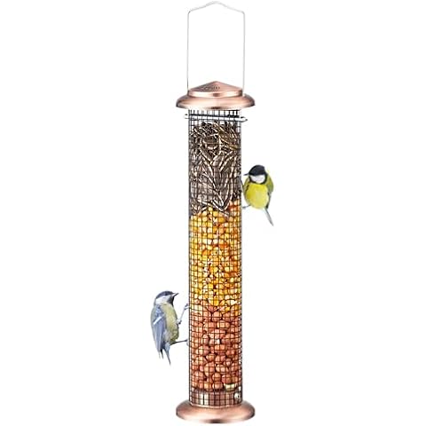 iBorn Metal Bird Feeder 14 Inch Copper Cover