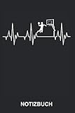 Notizbuch: Basketball Basketballer Spieler Mannschaft Basketballspieler Sport Sportler Lustig Witzig Herzschlag EKG | Gepunktetes Notizbuch, Tagebuch, ... Seiten punktiert | Softcover | weißes Papier