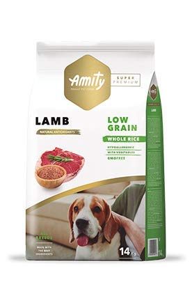 Amity Low Grain Adult Agnello 14Kg - Alimento per Cani - 100% Naturale - IPOALLERGENICO