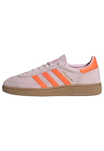 Image of adidas Handball Spezial Women's Shoes, Clear Pink /Solar Orange /Gum, Size 6