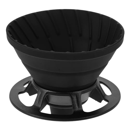Mobestech Taza Coladora de Café Plegable de Silicona Negra Filtro de Café Reutilizable Portátil para Camping y Viaje en Casa y Oficina Filtro de Goteo Práctico y Fácil de Limpiar
