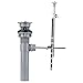 Dura Faucet DF-PU201-CP RV Bathroom Sink Drain Pop-Up with Overflow and Lift Rod Assembly (Chrome)