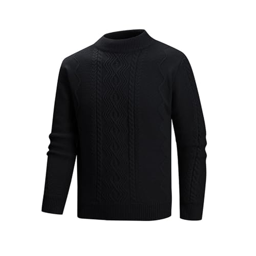 Men's Oversized Sweater Long Sleeve Crew Neck Y2K Slim Fit Basic Casual Jacquard Knitted Pullover Sweaters Top4