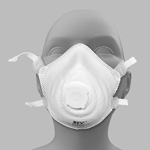 OPTIMUM MEDICAL FFP3 Face Masks with Exhalation Valve (x10) - EN 149:2001 and A1:2009 Compliant, 4 Point Headband with Cushioned Lining for Extra Comfort and Security (Type A - Pack of 10)