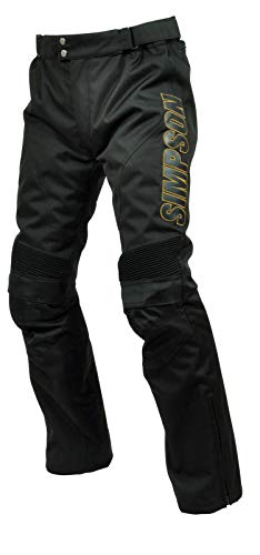 SIMPSON 黒バイクパンツ 膝パッド付き SIMPSON - SIMPSON シンプソン ツーリングパンツ サイズLL